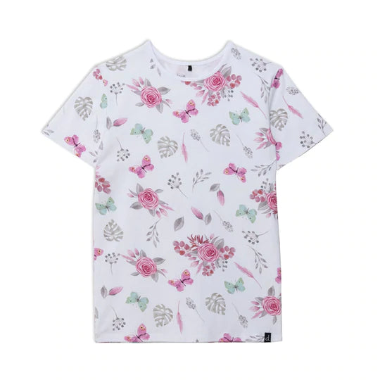 Boutique Petites Fleurs - T-shirt fleurs & papillons D30H74