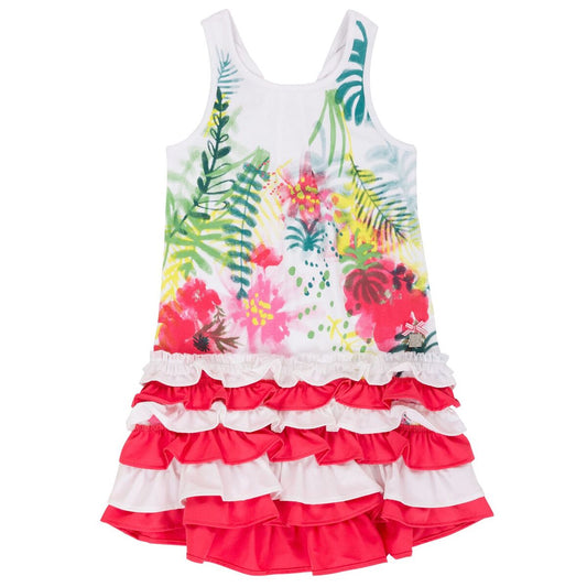Robe Fleurs corail I93