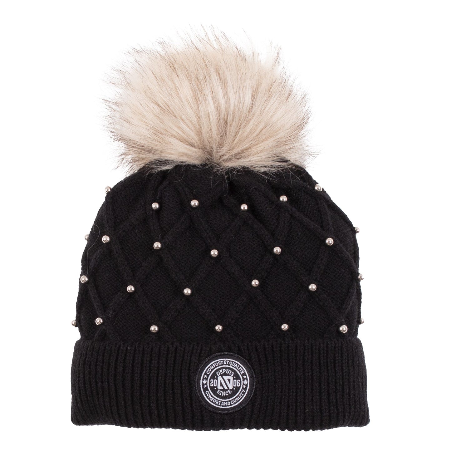 Tuque en tricot Noire F22TUT1252