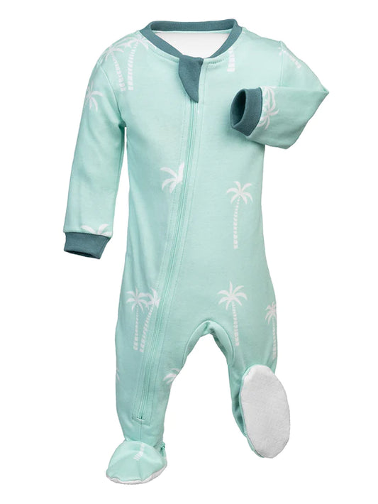 Boutique petites fleurs - Pyjama pour bébé et prématuré palmiers - Zippyjamz
