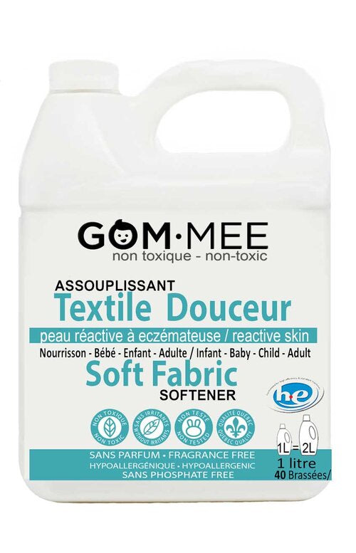 Boutique Petites fleurs - ASSOUPLISSEUR TEXTILE PEAUX RÉACTIVES ECZÉMA HYPOALLERGÉNIQUE | GOMME