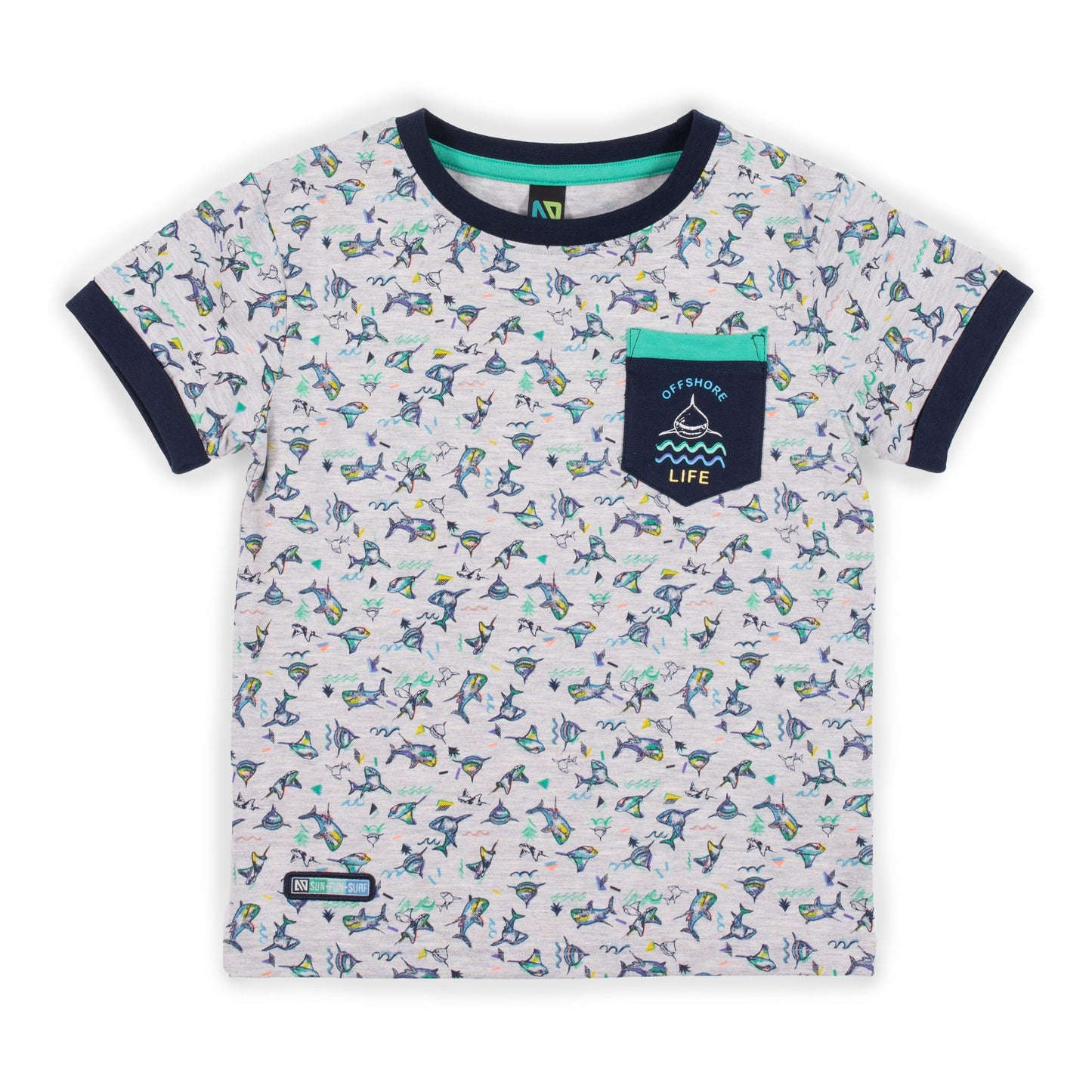 Boutique Petites Fleurs - Tshirt  BORD DE MER S2307-06 - nano collection