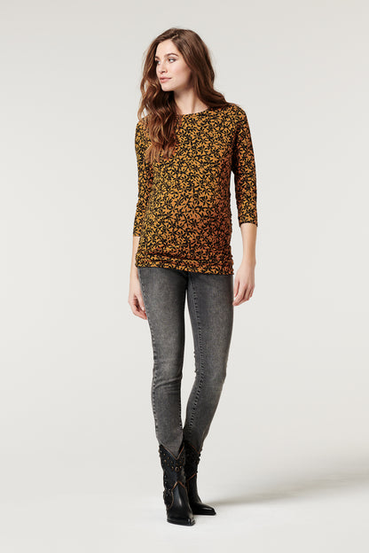 T-shirt manches longues de maternité Black Flower Supermom 1270021