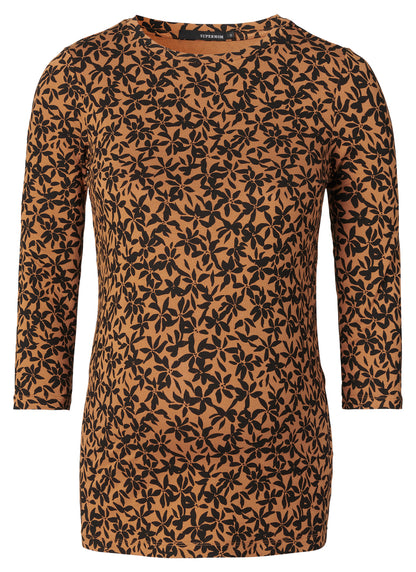T-shirt manches longues de maternité Black Flower Supermom 1270021