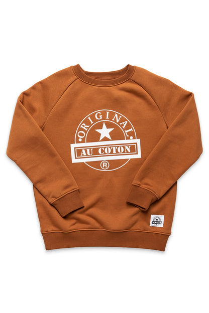 Chandail unisexe en coton ouaté Cognac -enfant