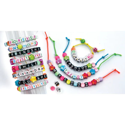 Boutique Petites Fleurs - Ensemble de Création de bracelets MESSAGE BRACELETS de Clementoni