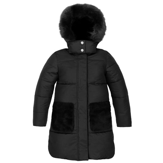 Manteau long puffer Noir C20W59