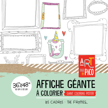 Boutique Petites Fleurs - Coloriage Géant - Les cadres pico-500 - Picotatoo