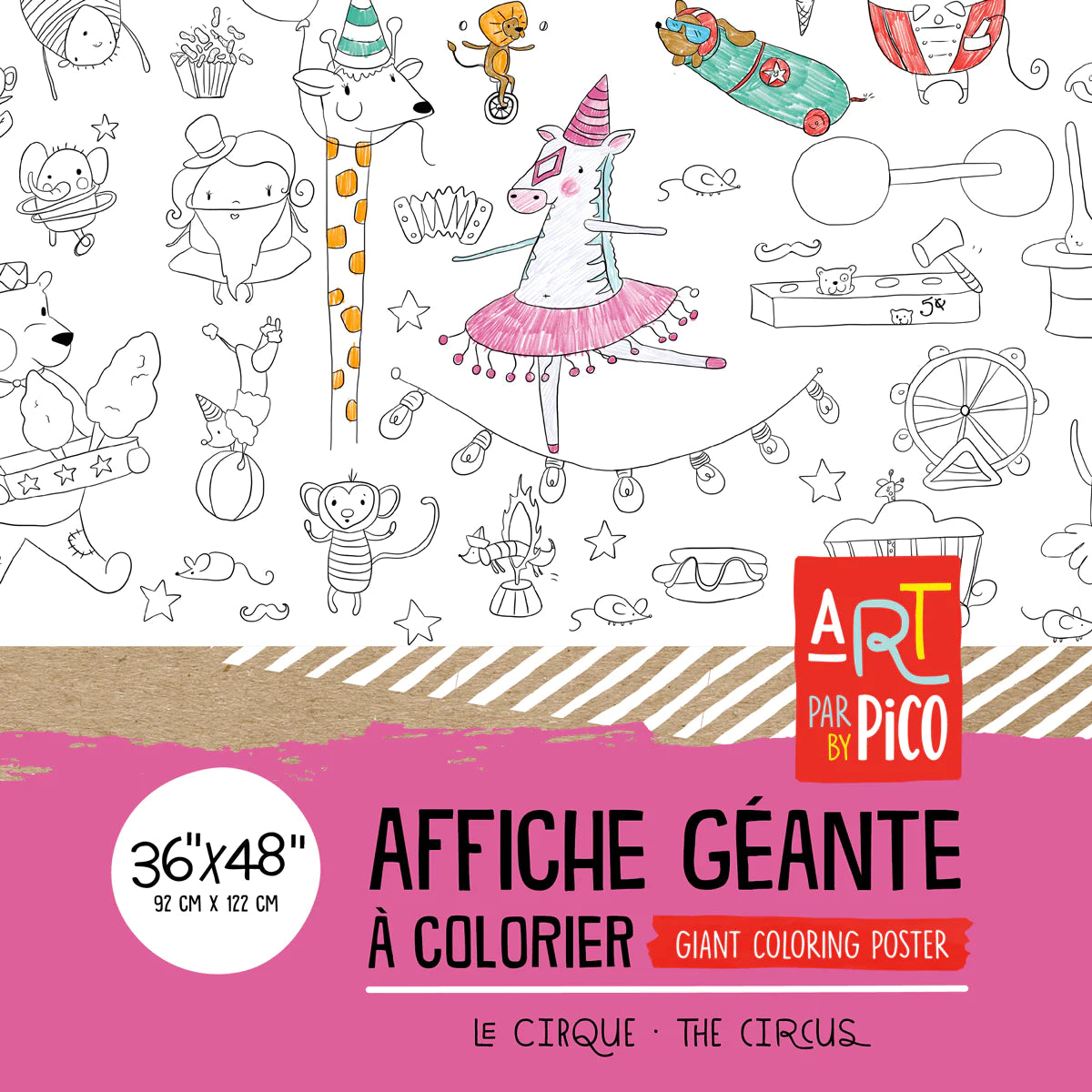 Boutique Petites Fleurs - Coloriage Géant - Le cirque pico-502 - Picotatoo