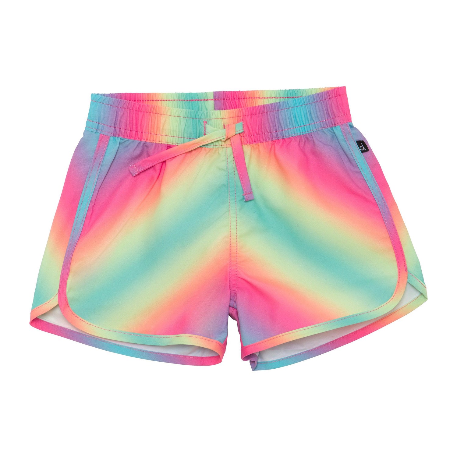 Boutique Petites Fleurs - Short maillot à rayure arc-en-ciel D30NG25- Deux par Deux
