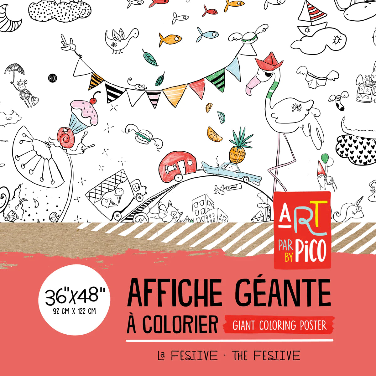 Boutique Petites Fleurs - Coloriage Géant - La festive pico-503 - Picotatoo