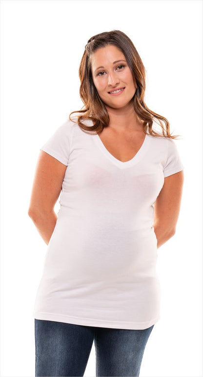 t-shirt base maternité blanc st18-382