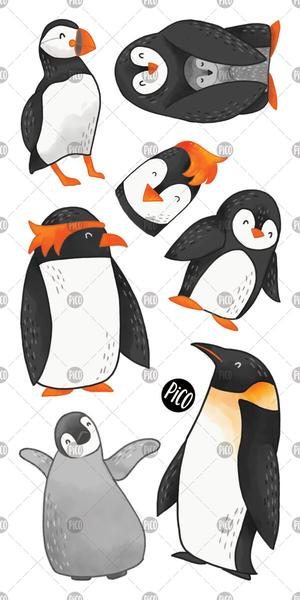 tatouage temporaire Les charmants pingouins / pico-241