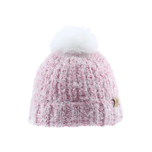 tuque rose à pompon blanc bedford road