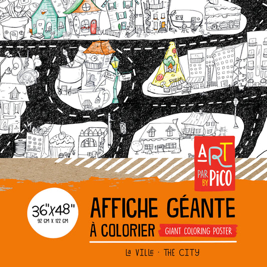 Boutique Petites Fleurs - Coloriage Géant - La ville pico-506 - Picotatoo